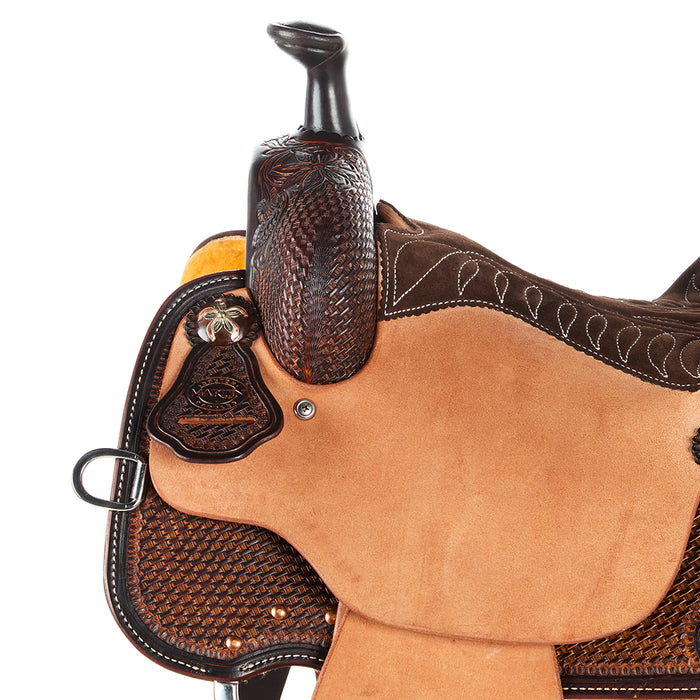 Martin Saddlery 1/2 Breed Desert Flower/Mini Basket All Around Saddle