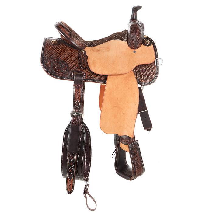 Martin Saddlery 1/2 Breed Desert Flower/Mini Basket All Around Saddle