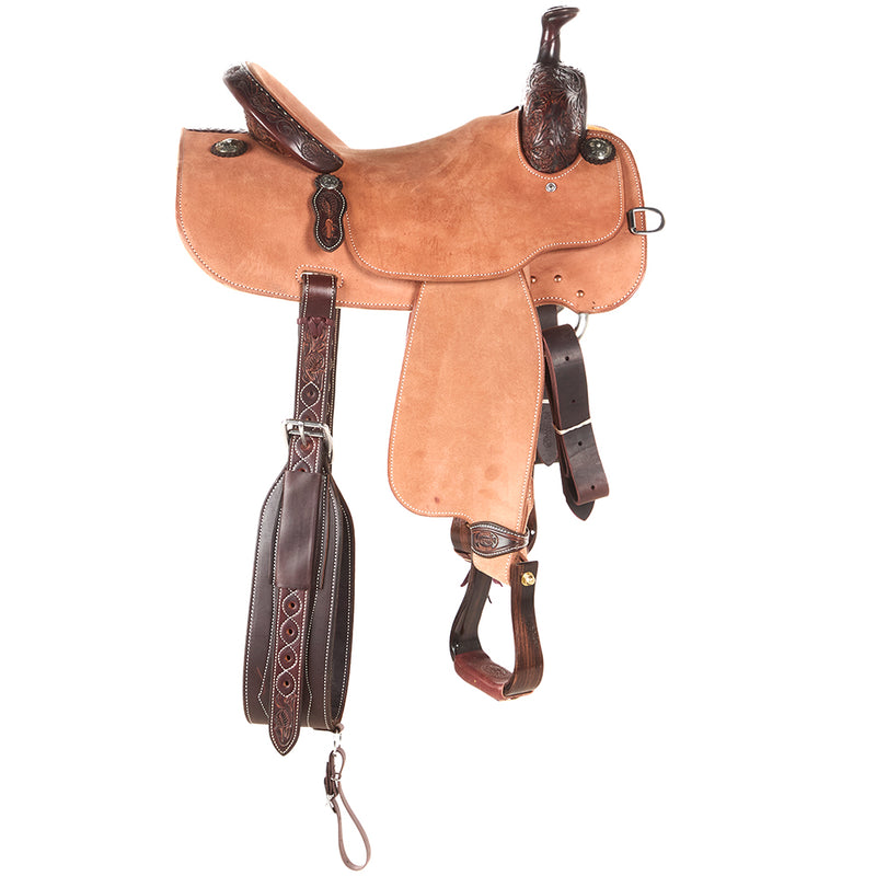 Martin Saddlery 1/8 Tool Wyoming Flower Medium Brown Antique All Around Saddle