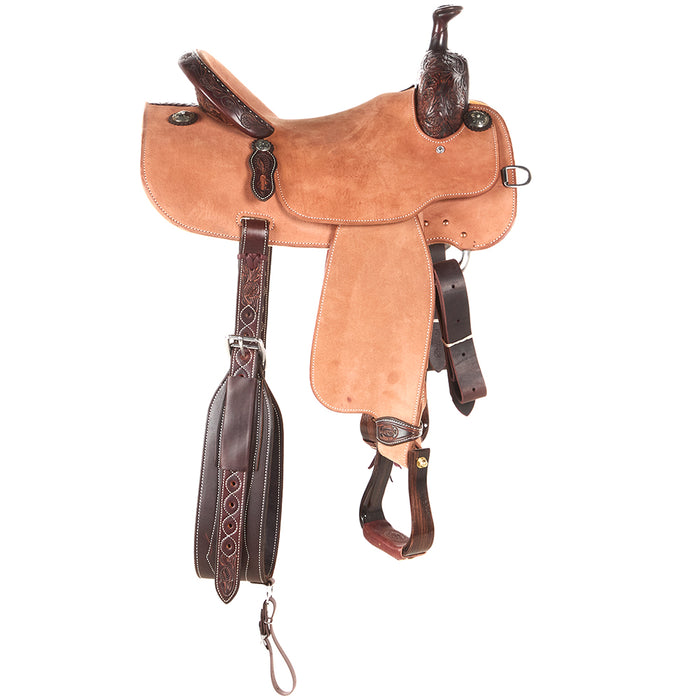 Martin Saddlery 1/8 Tool Wyoming Flower Medium Brown Antique All Around Saddle