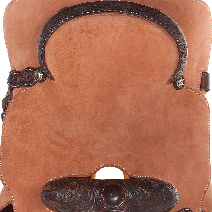Martin Saddlery 1/8 Tool Wyoming Flower Medium Brown Antique All Around Saddle