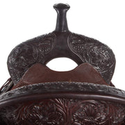 Martin Saddlery Chocolate 1/8 Breed Prairie Flower BTR Barrel Saddle