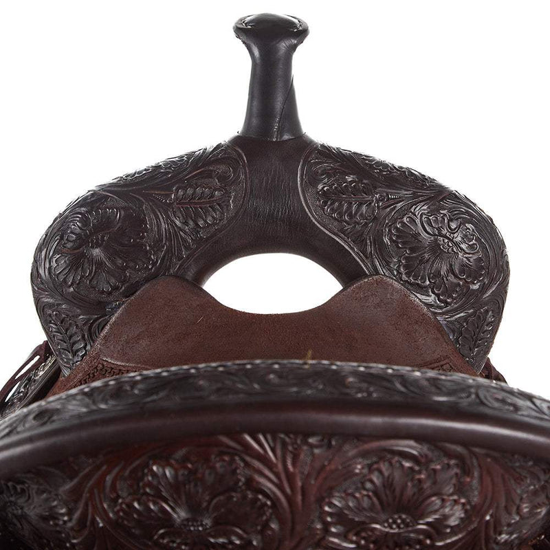 Martin Saddlery Chocolate 1/8 Breed Prairie Flower BTR Barrel Saddle