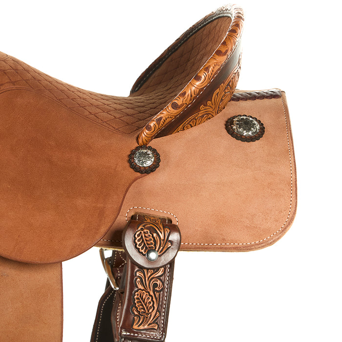 Martin Saddlery Natural 13.5in 1/8 Mountain Daisy BTR Barrel Saddle