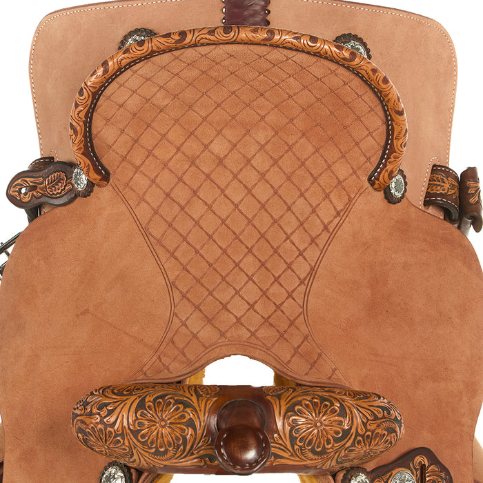 Martin Saddlery Natural 13.5in 1/8 Mountain Daisy BTR Barrel Saddle