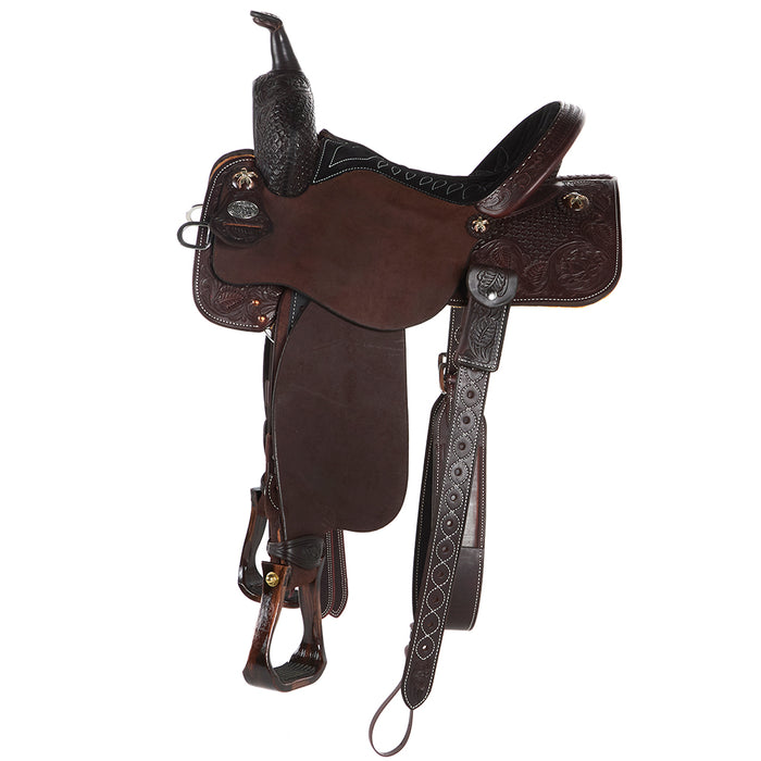 Martin Saddlery 13.5in Chocolate 1/2 Breed Combo BTR Barrel Saddle