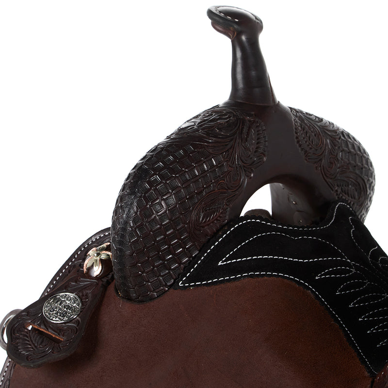 Martin Saddlery 13.5in Chocolate 1/2 Breed Combo BTR Barrel Saddle