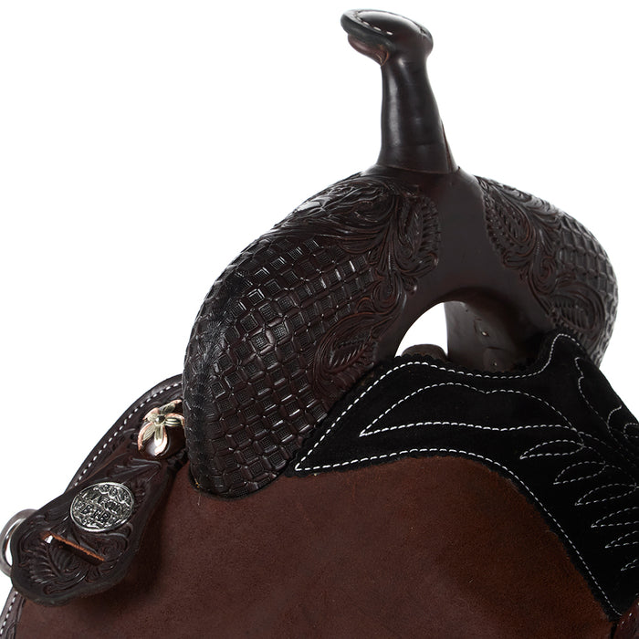 Martin Saddlery 13.5in Chocolate 1/2 Breed Combo BTR Barrel Saddle