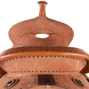 Martin Saddlery 14in Roughout Natural w/ Painted Buckstitch Stingray Barrel Saddle