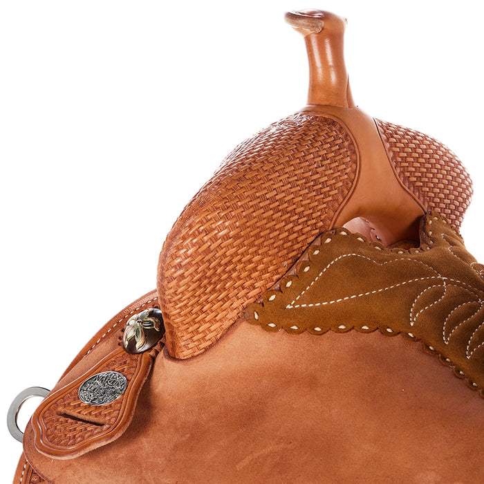 Martin Saddlery Natural 1/2 Breed Combo Tooled 14.5in Stingray