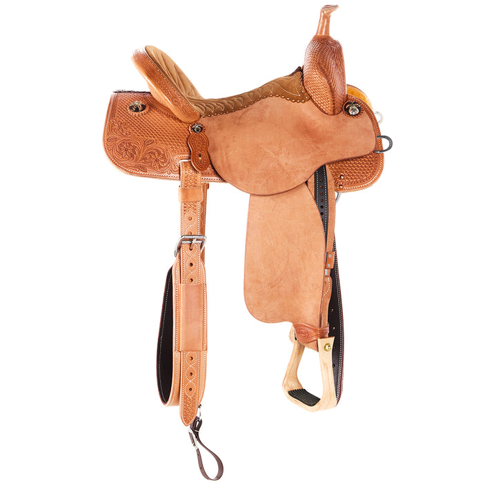Martin Saddlery Natural 1/2 Breed Combo Tooled 14.5in Stingray