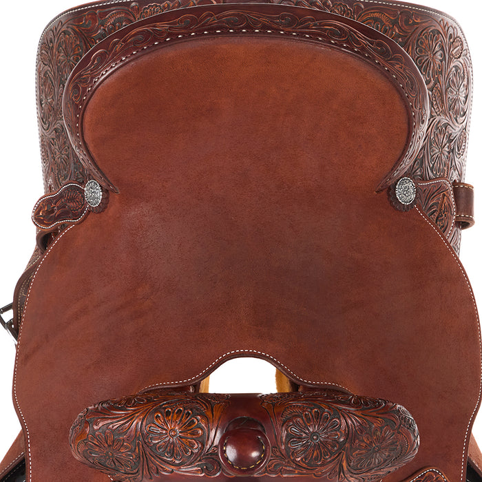 Martin Saddlery 1/2 Tool Mountain Daisy Weathered Antique Stingray Barrel Saddle