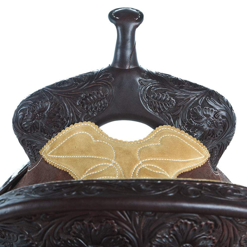 Martin Saddlery Chocolate 1/2 Breed Prairie Flower Stingray Barrel Saddle