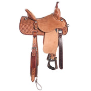 Martin Saddlery Natural Weathered Antique 1/2 Breed Coarse Weave Stingray Barrel Saddle