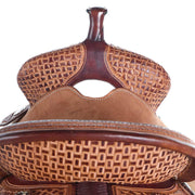 Martin Saddlery Natural Weathered Antique 1/2 Breed Coarse Weave Stingray Barrel Saddle