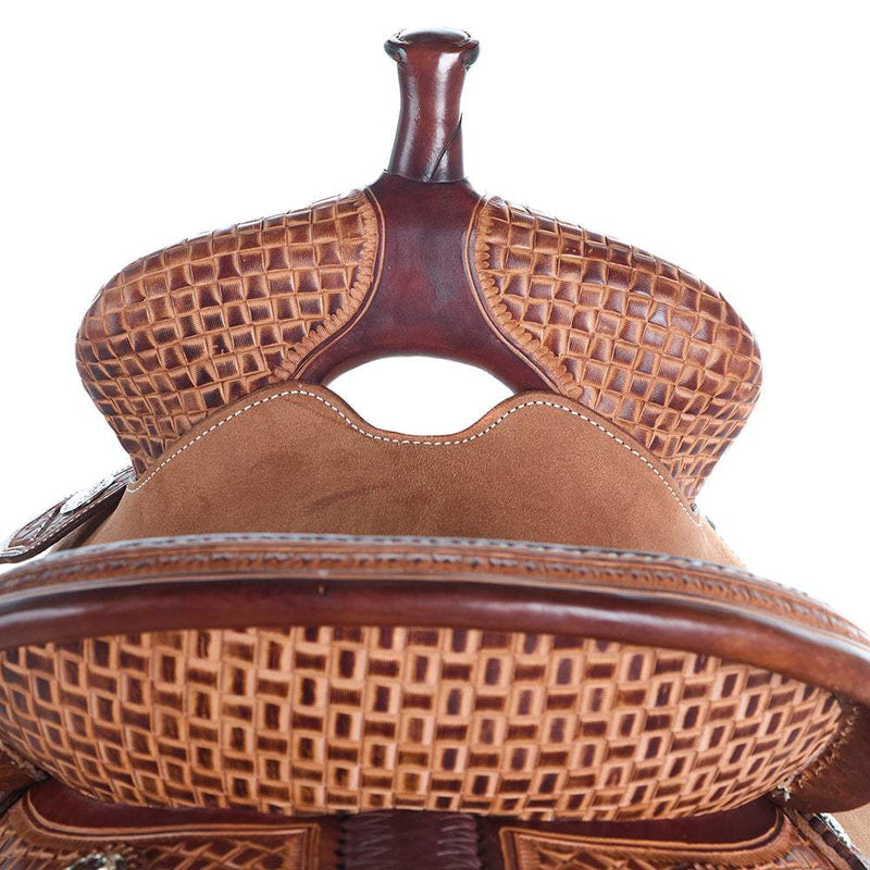 Martin Saddlery Natural Weathered Antique 1/2 Breed Coarse Weave Stingray Barrel Saddle