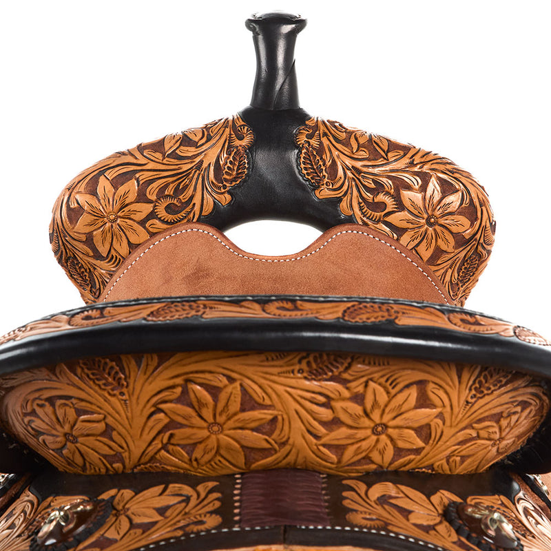 Martin Saddlery Dark Frame 1/2 Breed Desert Flower Stingray Barrel Saddle