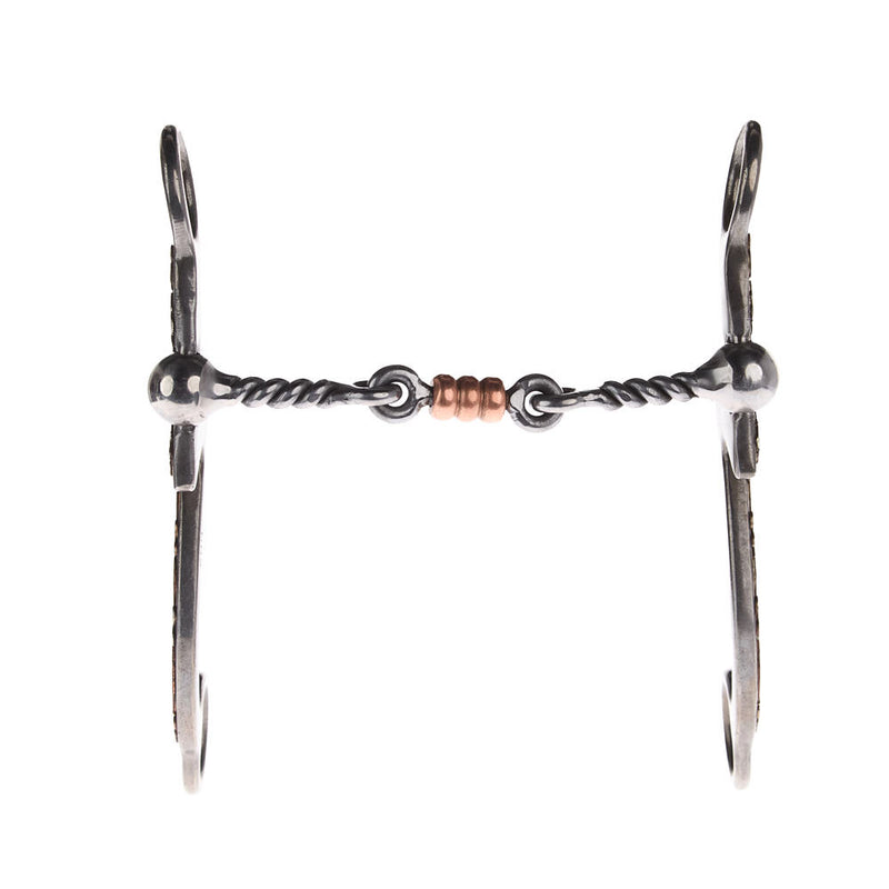 NRS Silver Seven Twisted Wire Copper Dog Bone Shank Bit