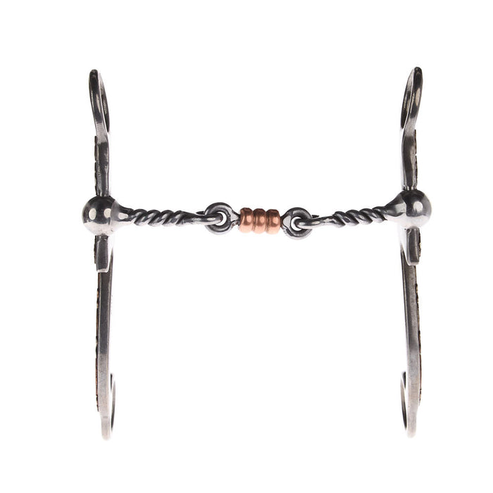 NRS Silver Seven Twisted Wire Copper Dog Bone Shank Bit