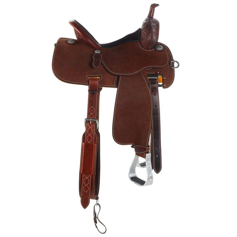 Martin Saddlery 1/8 Breed Sunflower Chestnut Crown C Barrel Saddle