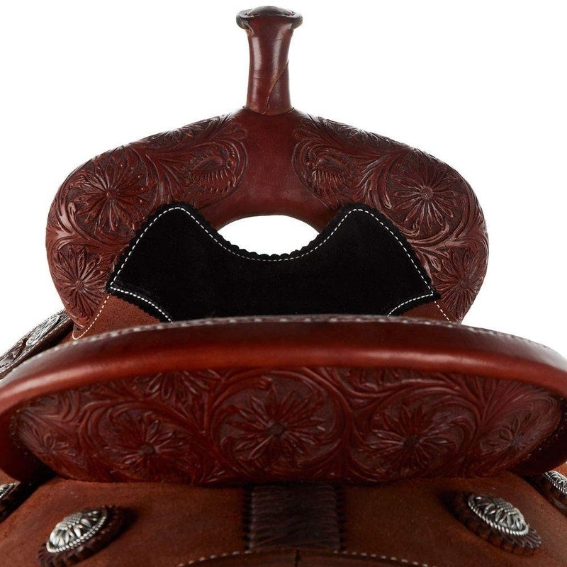 Martin Saddlery 1/8 Breed Sunflower Chestnut Crown C Barrel Saddle