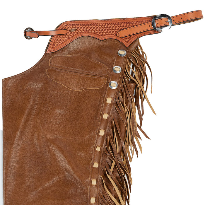 NRS Brown Smooth and Cream Lace Large Chaps