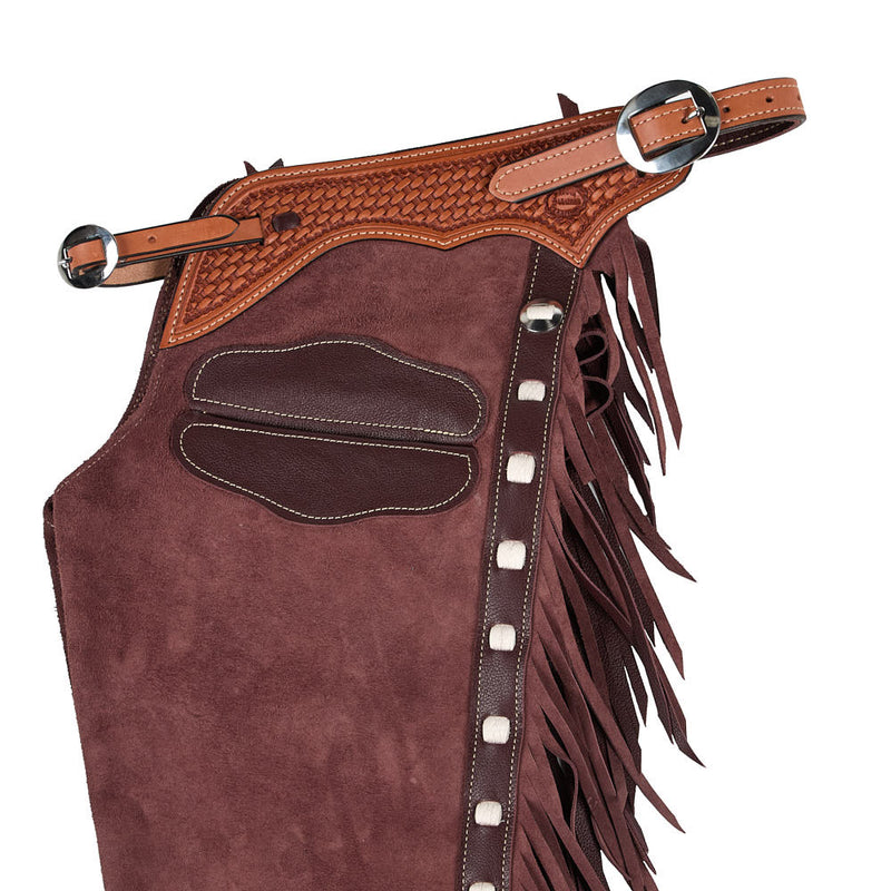 NRS Roughout Burgundy and White Lace Small Chaps