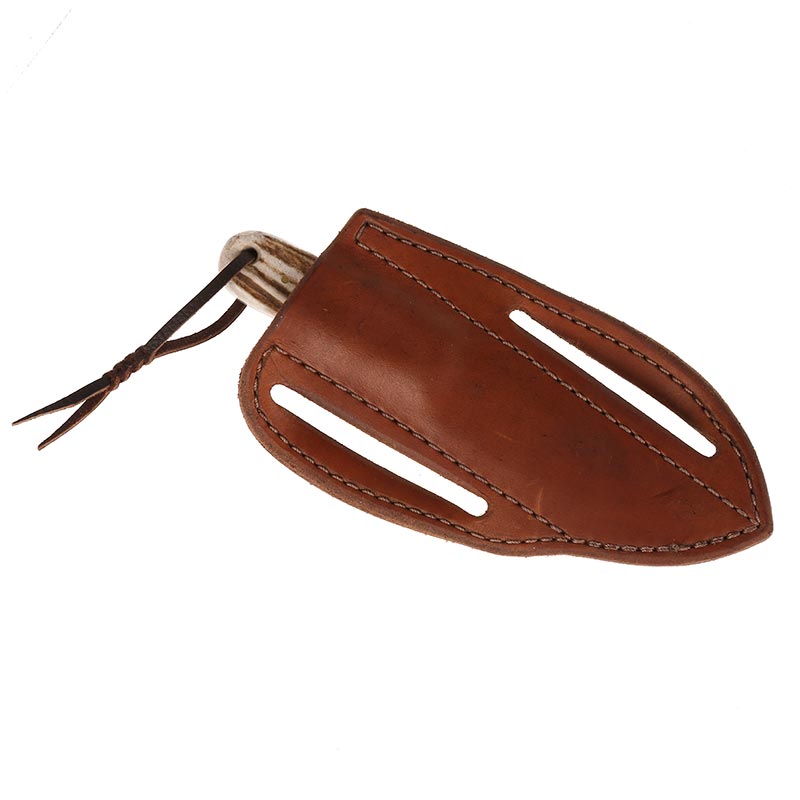 Nrs Ranch Knives Cowtown Knife Abilene w/ Plain Leather Pancake Sheath