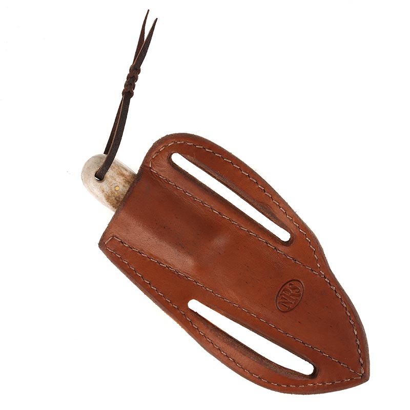 Nrs Ranch Knives Cowtown Knife Abilene w/ Plain Leather Pancake Sheath