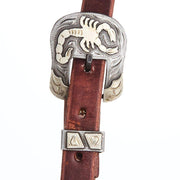 Cowperson Tack 3/4`` Scorpion Buckle Slit Ear Headstall