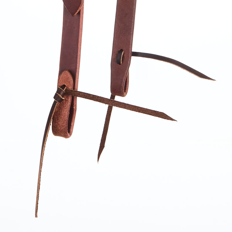 Cowperson Tack 1`` Wide Cross Buckle Slit Ear Headstall