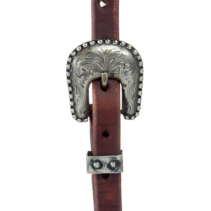 Cowperson Tack 5/8in. Antique Buckle Slide Ear Headstall