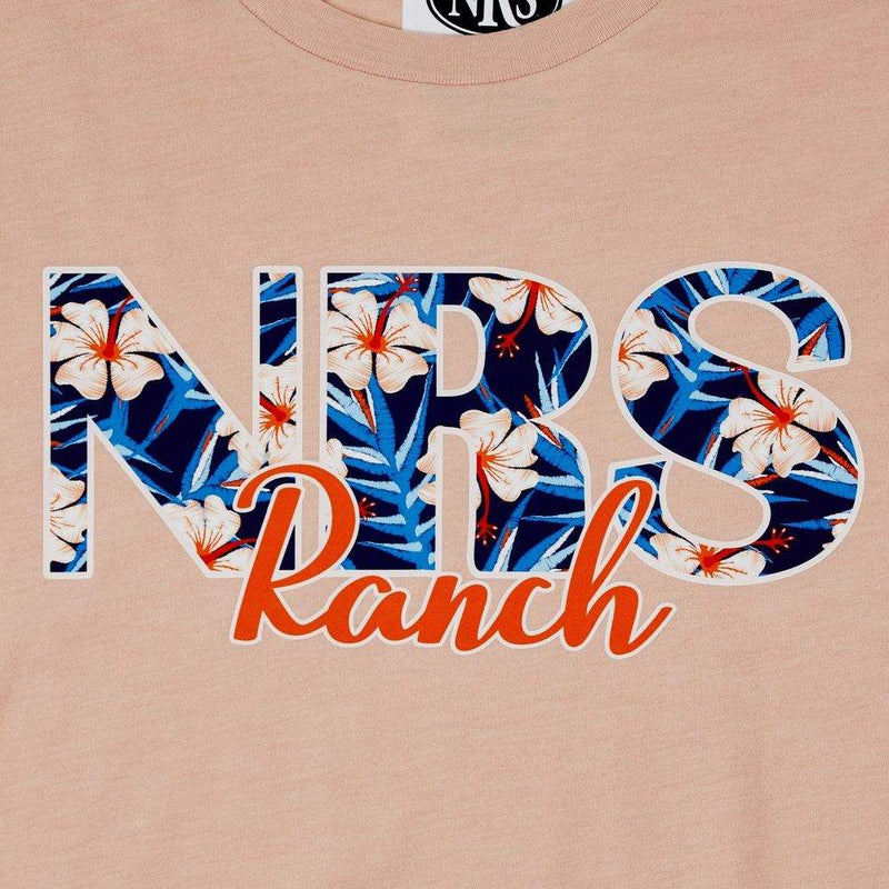 NRS Ranch Peach Hawaiian Logo Tee