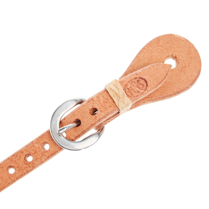 NRS TACK Natural Roughout Hermann Oak Button Cover Mens Spur Straps