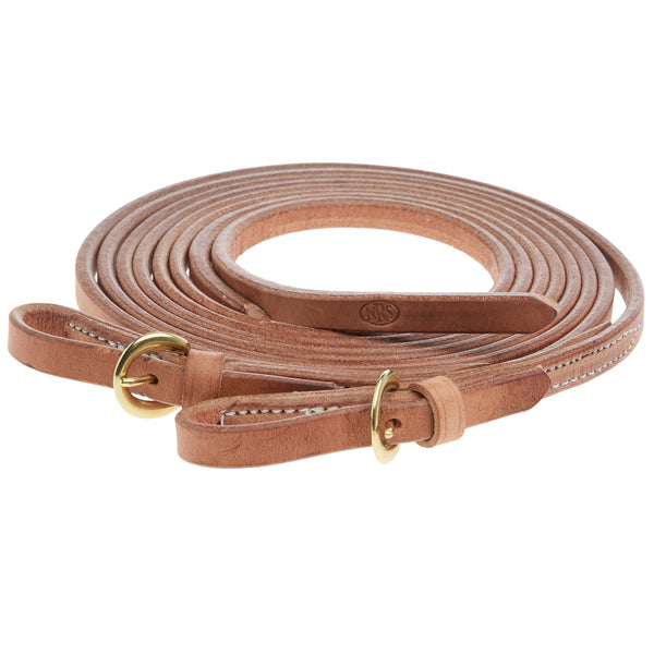 Rênes Anglaises Horze Standard Plain En Cuir Marron - Taille Cheval - Neuves