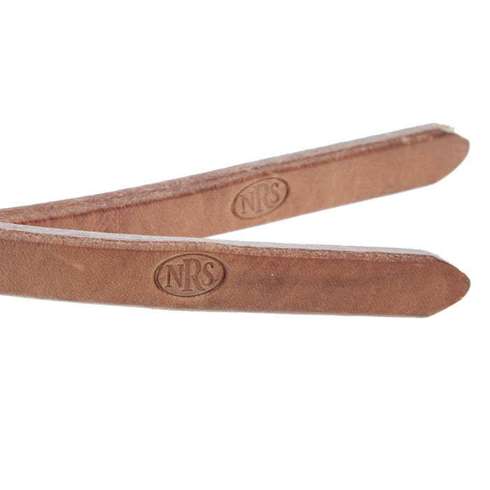 NRS TACK Buckle End Natural Split Reins 5/8 inch x 8 foot