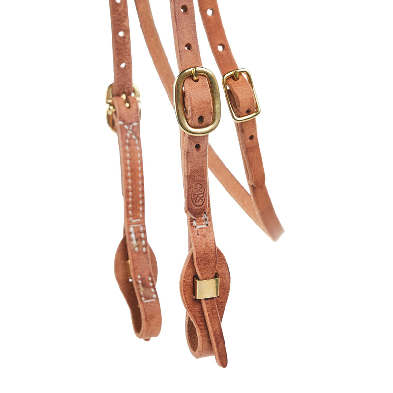 NRS TACK Knotted Browband Headstall with Quick Change Box Loops