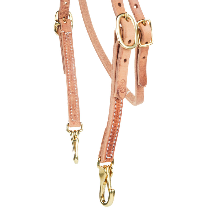 NRS TACK Knotted Browband Headstall with Snap Bit Ends