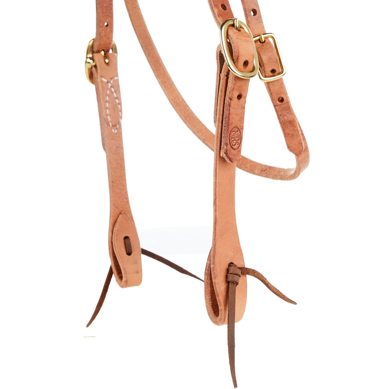 NRS TACK Knotted Browband Headstall with Tie Bit Ends