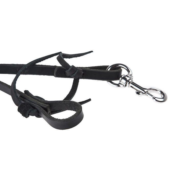 NRS Tack Black 1/2in x 8ft Flat Roping Reins