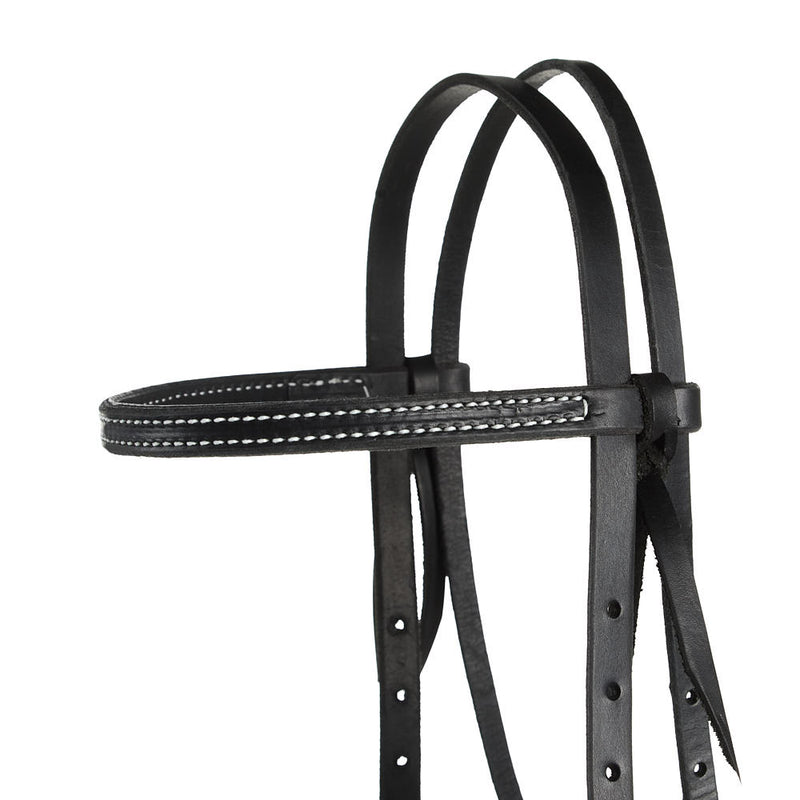 NRS Tack Black Straight Browband Headstall