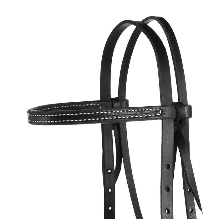 NRS Tack Black Straight Browband Headstall