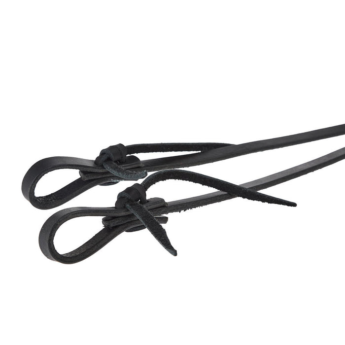 NRS Tack 1/2in Black Split Reins 8ft