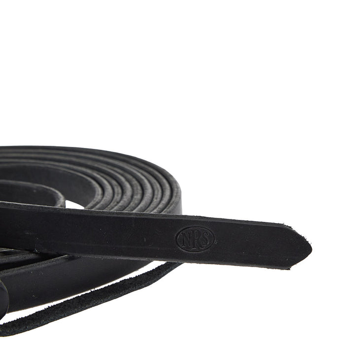 NRS Tack 3/4in Black Split Reins 8ft