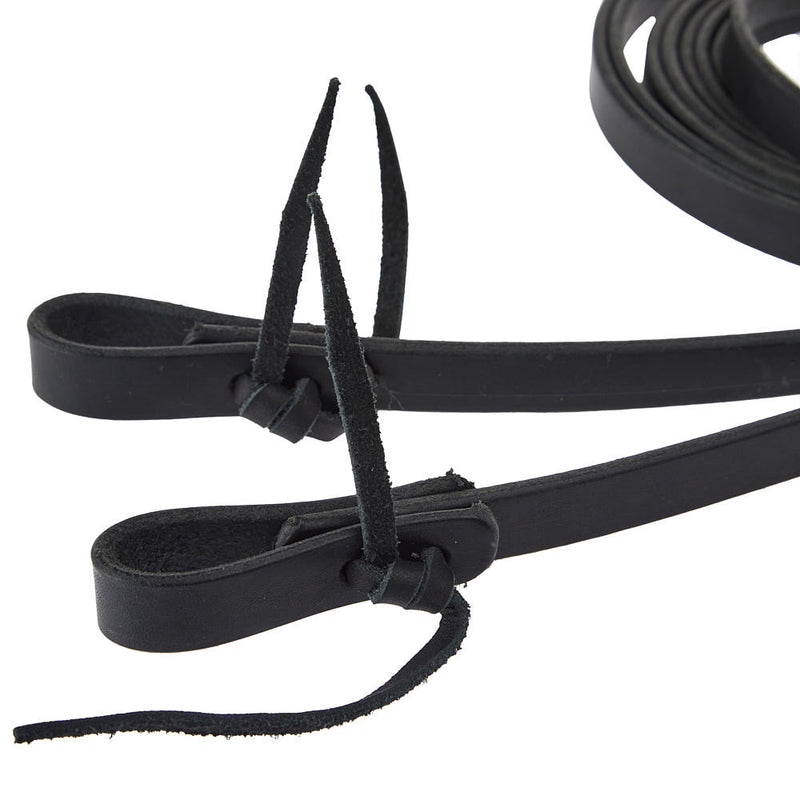 NRS Tack 3/4in Black Split Reins 8ft