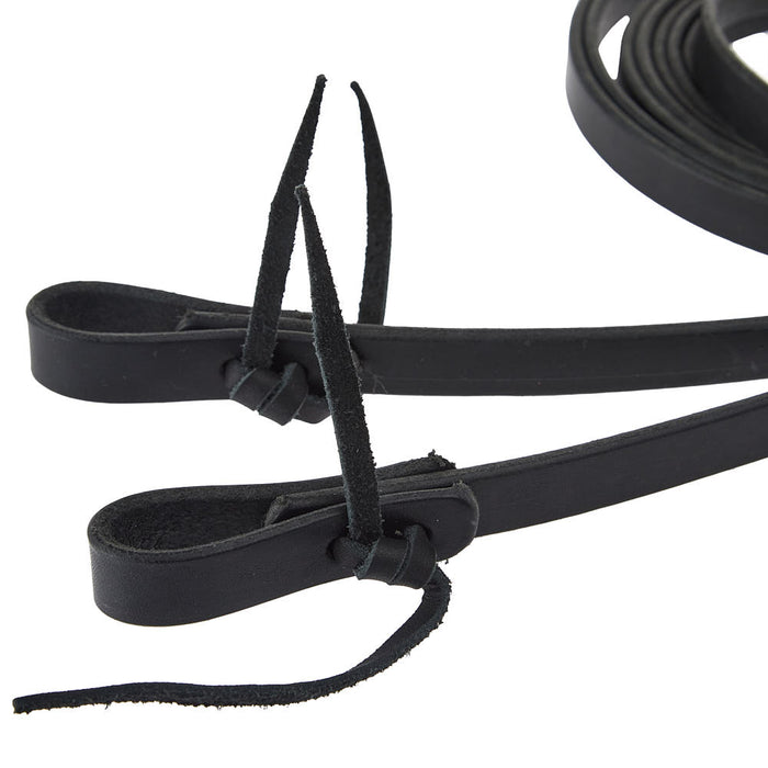 NRS Tack 3/4in Black Split Reins 8ft