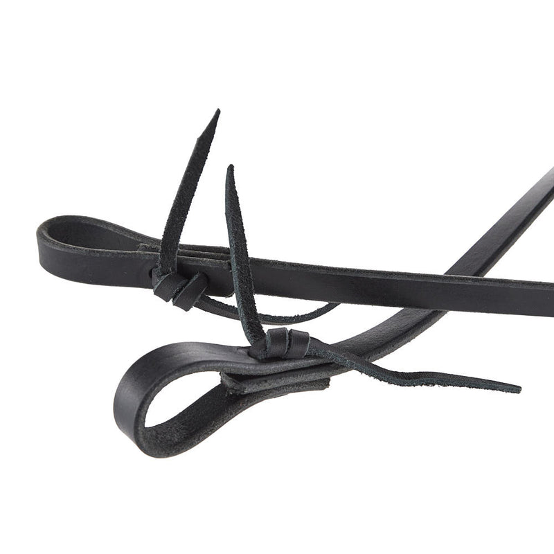 NRS Tack 5/8in Black Split Reins 8ft