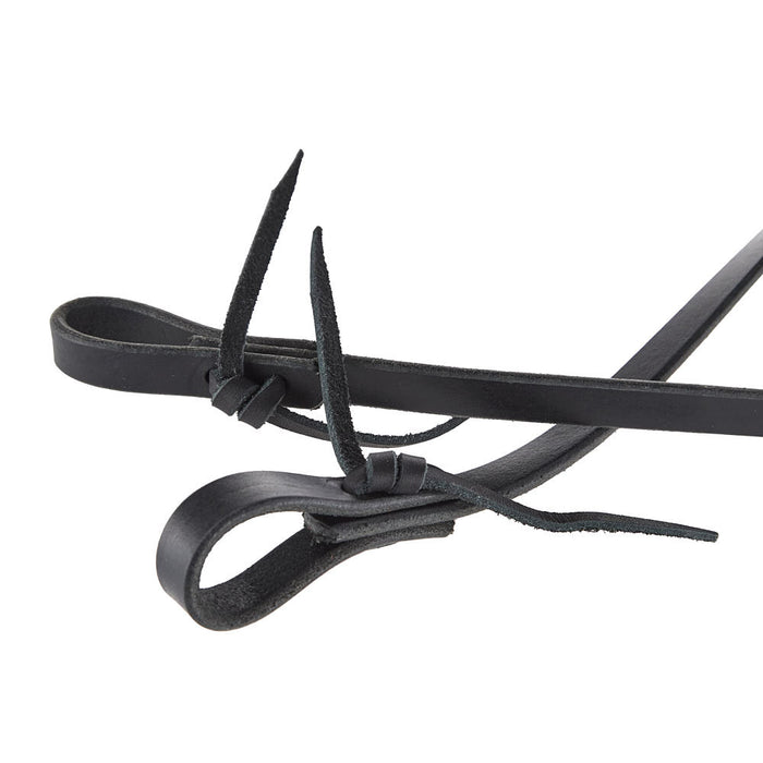 NRS Tack 5/8in Black Split Reins 8ft