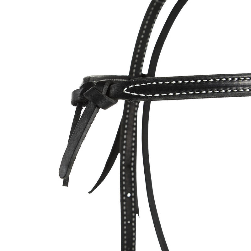 NRS TACK Black Stitched Knotted Browband Headstall