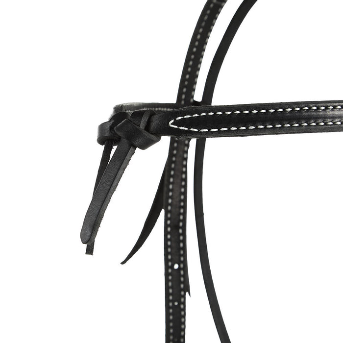 NRS TACK Black Stitched Knotted Browband Headstall